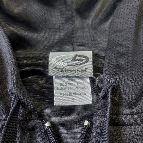 Champion C9 Mesh Black Zip Up Womens Hoodie, Small - Picture 7 of 11